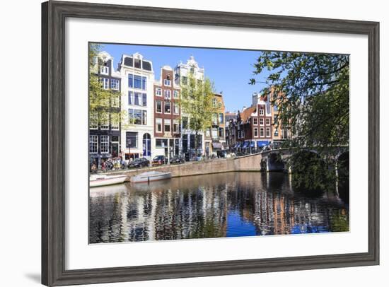 Singel Canal, Amsterdam, Netherlands, Europe-Amanda Hall-Framed Photographic Print