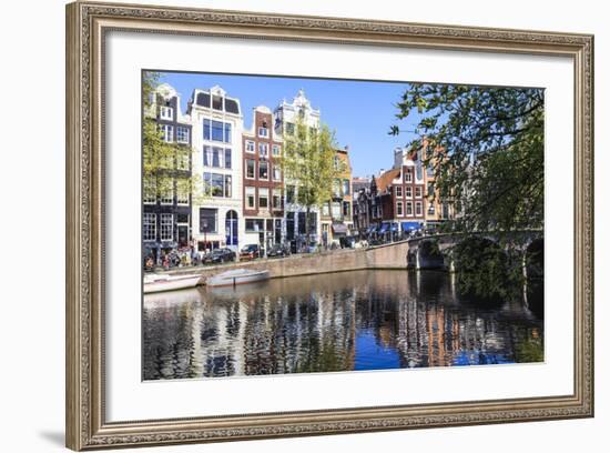 Singel Canal, Amsterdam, Netherlands, Europe-Amanda Hall-Framed Photographic Print