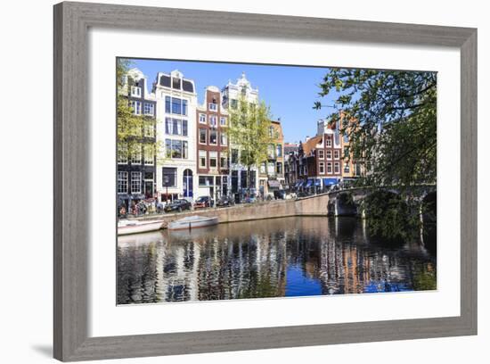 Singel Canal, Amsterdam, Netherlands, Europe-Amanda Hall-Framed Photographic Print