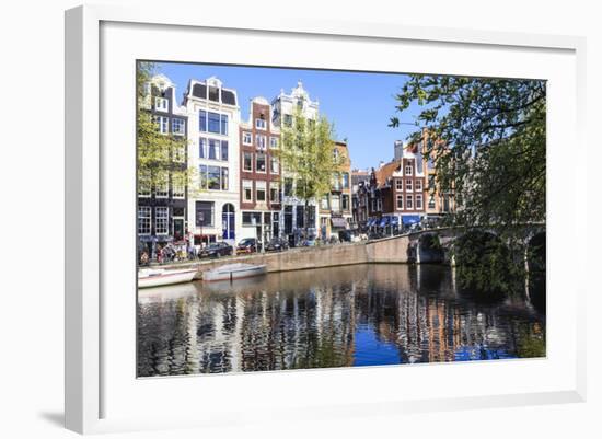 Singel Canal, Amsterdam, Netherlands, Europe-Amanda Hall-Framed Photographic Print