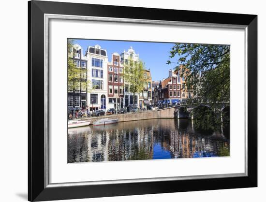 Singel Canal, Amsterdam, Netherlands, Europe-Amanda Hall-Framed Photographic Print