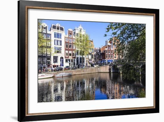 Singel Canal, Amsterdam, Netherlands, Europe-Amanda Hall-Framed Photographic Print