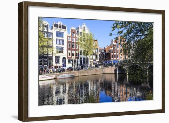 Singel Canal, Amsterdam, Netherlands, Europe-Amanda Hall-Framed Photographic Print