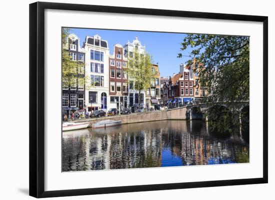 Singel Canal, Amsterdam, Netherlands, Europe-Amanda Hall-Framed Photographic Print