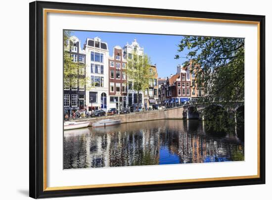 Singel Canal, Amsterdam, Netherlands, Europe-Amanda Hall-Framed Photographic Print