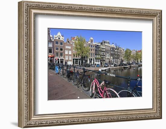 Singel Canal, Amsterdam, Netherlands, Europe-Amanda Hall-Framed Photographic Print