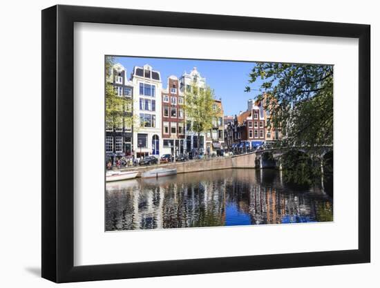 Singel Canal, Amsterdam, Netherlands, Europe-Amanda Hall-Framed Photographic Print