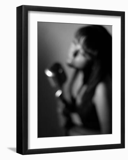 Singer 3 BW-John Gusky-Framed Photographic Print