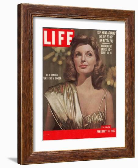 Singer Actress Julie London, February 18, 1957-Leonard Mccombe-Framed Photographic Print