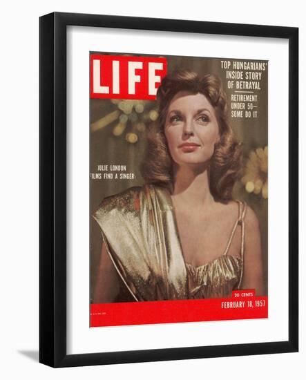 Singer Actress Julie London, February 18, 1957-Leonard Mccombe-Framed Photographic Print