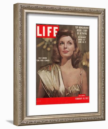 Singer Actress Julie London, February 18, 1957-Leonard Mccombe-Framed Photographic Print