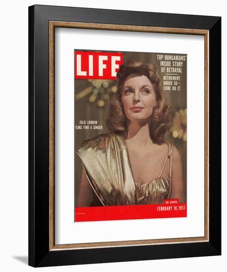 Singer Actress Julie London, February 18, 1957-Leonard Mccombe-Framed Photographic Print