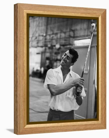 Singer and Actor Dean Martin with Golf Club on Movie Set for Mgm's 'Some Came Running', 1958-Allan Grant-Framed Premier Image Canvas