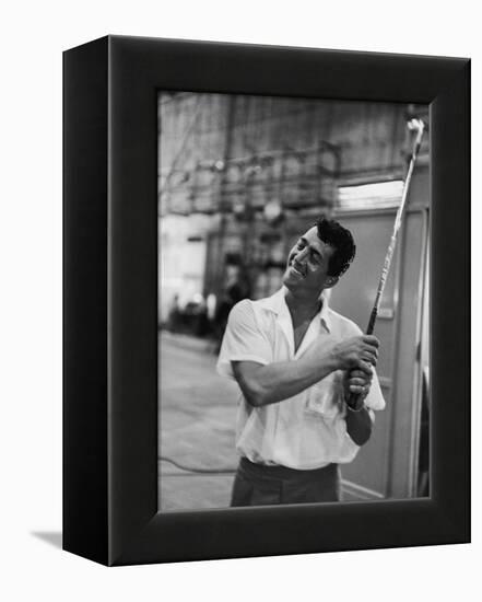 Singer and Actor Dean Martin with Golf Club on Movie Set for Mgm's 'Some Came Running', 1958-Allan Grant-Framed Premier Image Canvas