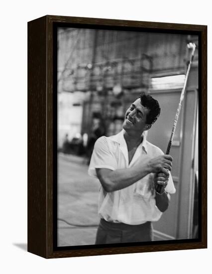 Singer and Actor Dean Martin with Golf Club on Movie Set for Mgm's 'Some Came Running', 1958-Allan Grant-Framed Premier Image Canvas