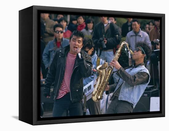 Singer and Musician, Horajuku, Tokyo, Japan, Asia-Rob Mcleod-Framed Premier Image Canvas