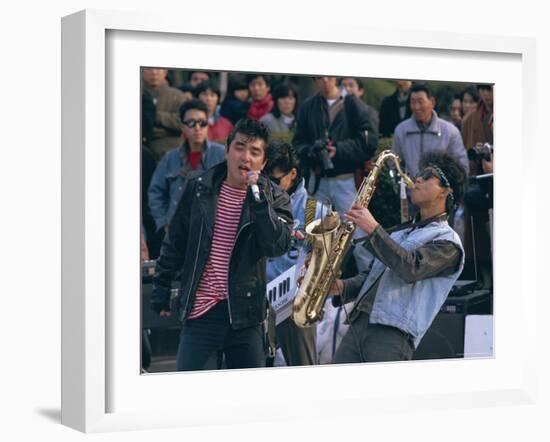 Singer and Musician, Horajuku, Tokyo, Japan, Asia-Rob Mcleod-Framed Photographic Print