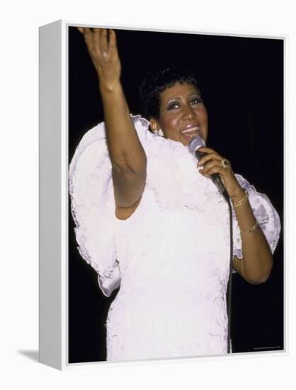 Singer Aretha Franklin Performing-David Mcgough-Framed Premier Image Canvas