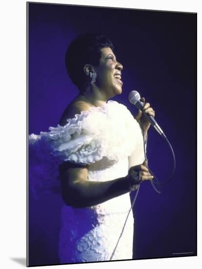 Singer Aretha Franklin Performing-David Mcgough-Mounted Premium Photographic Print