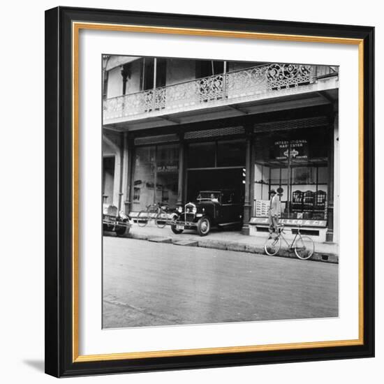 Singer Car Showroom, Port of Spain, Trinidad, Trinidad and Tobago, 1931-null-Framed Photographic Print