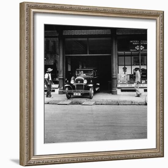 Singer Car Showroom, Port of Spain, Trinidad, Trinidad and Tobago, 1931-null-Framed Photographic Print