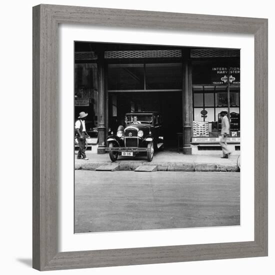 Singer Car Showroom, Port of Spain, Trinidad, Trinidad and Tobago, 1931-null-Framed Photographic Print