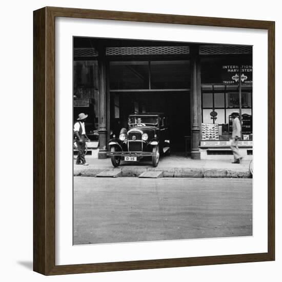 Singer Car Showroom, Port of Spain, Trinidad, Trinidad and Tobago, 1931-null-Framed Photographic Print