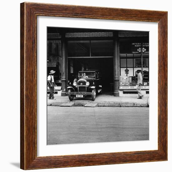 Singer Car Showroom, Port of Spain, Trinidad, Trinidad and Tobago, 1931-null-Framed Photographic Print