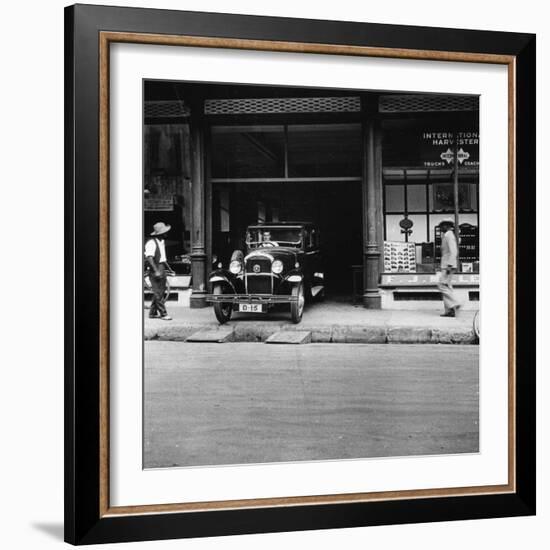 Singer Car Showroom, Port of Spain, Trinidad, Trinidad and Tobago, 1931-null-Framed Photographic Print