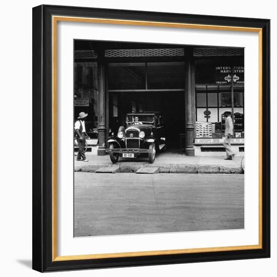 Singer Car Showroom, Port of Spain, Trinidad, Trinidad and Tobago, 1931-null-Framed Photographic Print