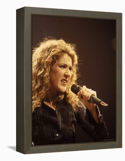 Singer Celine Dion Performing-Dave Allocca-Framed Premier Image Canvas