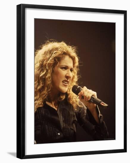 Singer Celine Dion Performing-Dave Allocca-Framed Premium Photographic Print