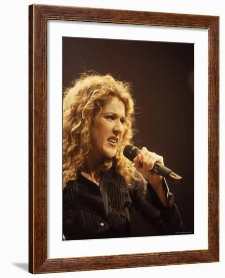Singer Celine Dion Performing-Dave Allocca-Framed Premium Photographic Print