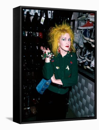 Singer Cyndi Lauper-David Mcgough-Framed Premier Image Canvas