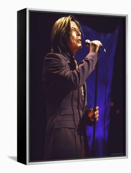 Singer David Bowie Performing-Dave Allocca-Framed Premier Image Canvas