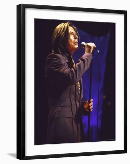 Singer David Bowie Performing-Dave Allocca-Framed Premium Photographic Print