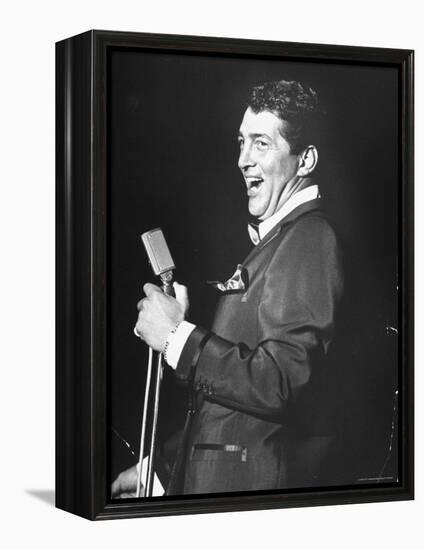 Singer Dean Martin Performing at the Sands Hotel-Allan Grant-Framed Premier Image Canvas
