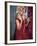 Singer Drag Queen Rupaul Wearing Red Teddy While Checking Lipstick at Event-Dave Allocca-Framed Premium Photographic Print