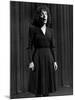 Singer Edith Piaf Singing on Stage-Gjon Mili-Mounted Premium Photographic Print