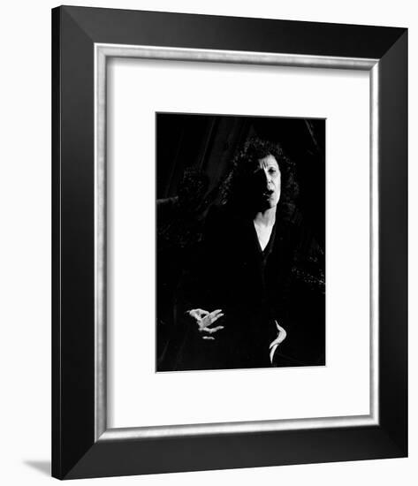 Singer Edith Piaf Singing on Stage-Gjon Mili-Framed Photographic Print