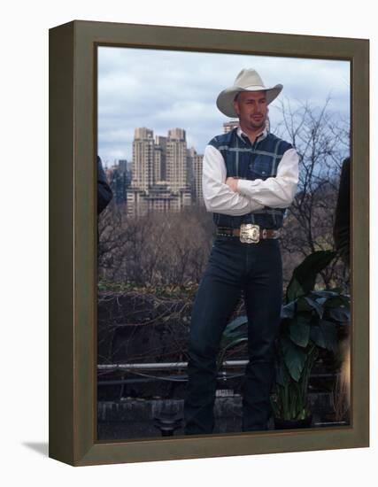 Singer Garth Brooks in Central Park-Dave Allocca-Framed Premier Image Canvas