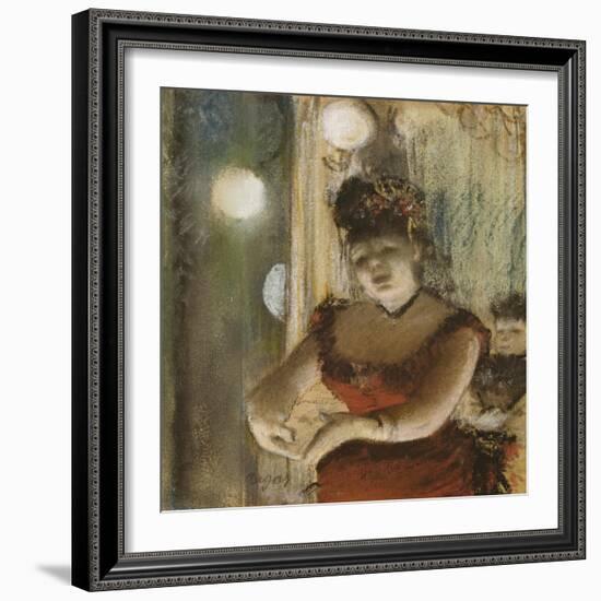 Singer in a Cafe-Edgar Degas-Framed Giclee Print