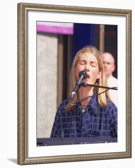 Singer Isaac Hanson of Family Musical Group Hanson Performing-Dave Allocca-Framed Premium Photographic Print