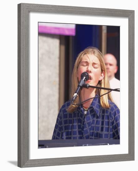 Singer Isaac Hanson of Family Musical Group Hanson Performing-Dave Allocca-Framed Premium Photographic Print