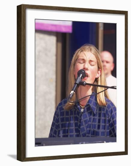 Singer Isaac Hanson of Family Musical Group Hanson Performing-Dave Allocca-Framed Premium Photographic Print