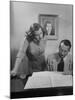 Singer Jo Stafford Working on Music with Her Husband, Arranger Paul Weston-Allan Grant-Mounted Premium Photographic Print