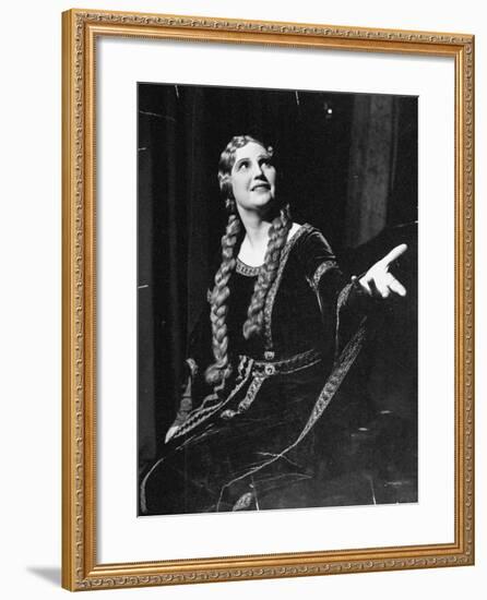 Singer Kirsten Flagstad Appearing in the Opera, Tristan and Isolde-Paul Dorsey-Framed Premium Photographic Print