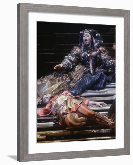 Singer Leontyne Price in Opera "Antony and Cleopatra" at the Opening of the New Metropolitan Opera-Michael Rougier-Framed Premium Photographic Print