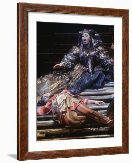 Singer Leontyne Price in Opera "Antony and Cleopatra" at the Opening of the New Metropolitan Opera-Michael Rougier-Framed Premium Photographic Print