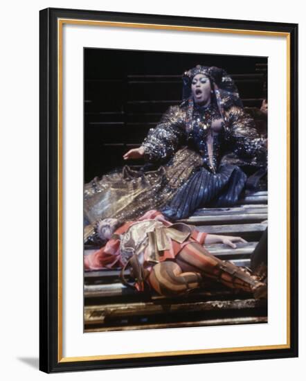 Singer Leontyne Price in Opera "Antony and Cleopatra" at the Opening of the New Metropolitan Opera-Michael Rougier-Framed Premium Photographic Print